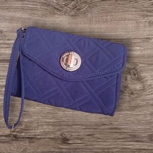 Vera Bradley Blue Quilted Wristlet